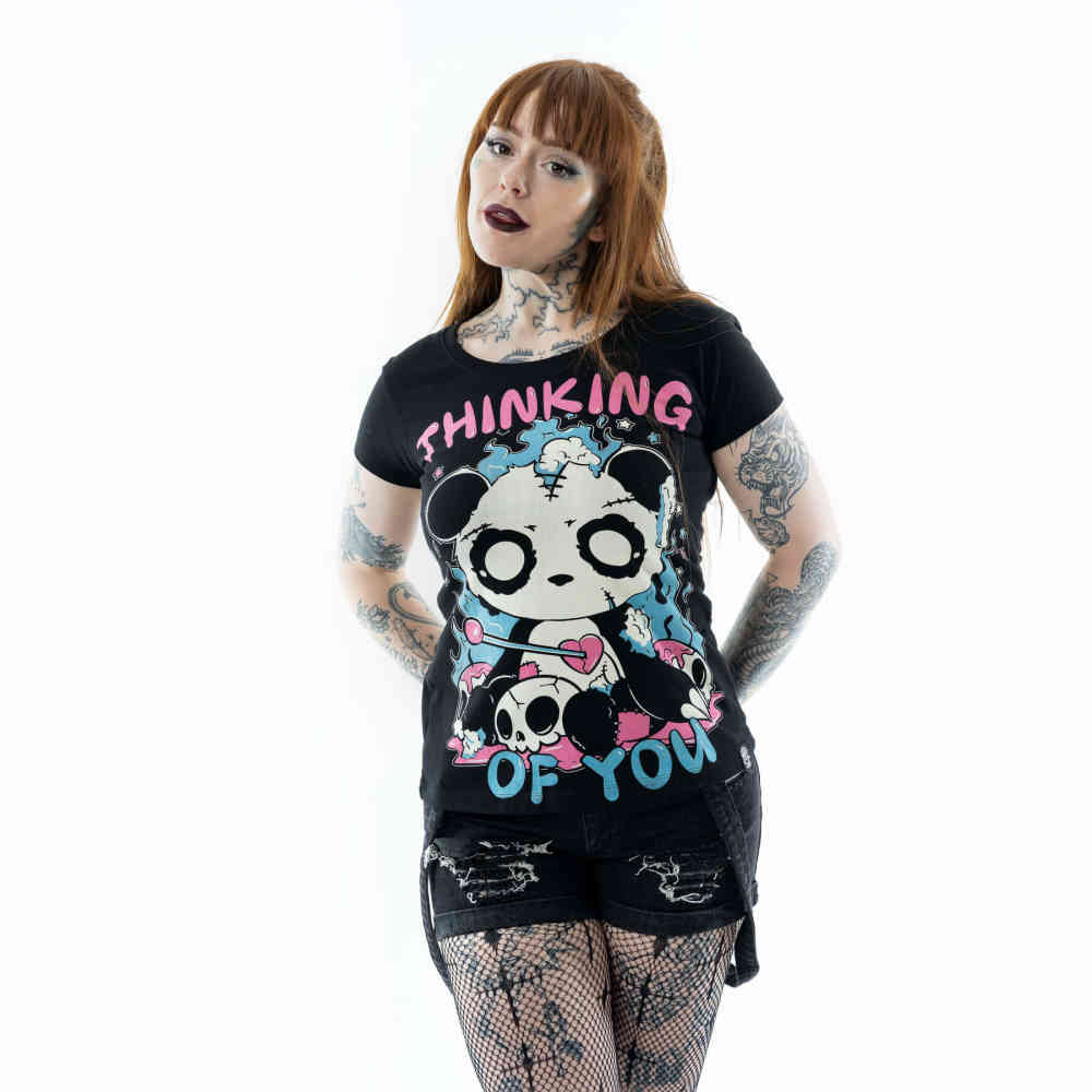 Cupcake Cult - Thinking of you Tshirt Femme - Noir